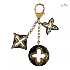 Authentic LOUIS VUITTON Tortoise Shell Resin Insolence Key Holder and Bag Charm